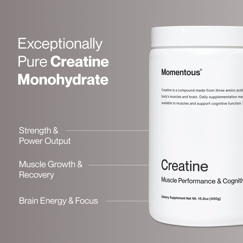 Momentous Monohydrate Powder Creatine Powder 90 Servings