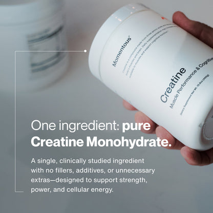 Momentous Monohydrate Powder Creatine Powder 90 Servings